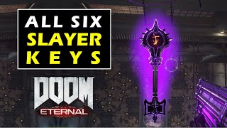 Location of All 6 Slayer Keys  DOOM Eternal How to get all Empyrean Keys [upl. by Atled985]