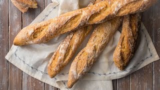 Crusty French Baguette Recipe [upl. by Gunilla982]