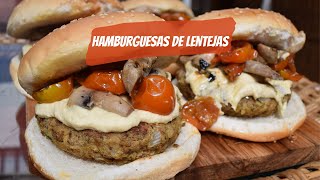 HAMBURGUESAS VEGETARIANAS DE LENTEJAS  FÁCILES Y DELICIOSAS [upl. by Fernanda]