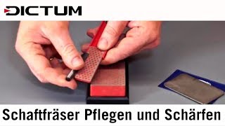 Schaftfräser Pflegen und selbst Schärfen  Oberfräse  DICTUM Tutorial [upl. by Remle]