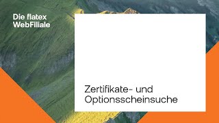 Zertifikate und Optionsscheinsuche [upl. by Pegasus]