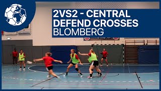 Defense against crossing  2vs2  Handballtraining Birkner  Handball inspires deutschenglish [upl. by Rochette275]