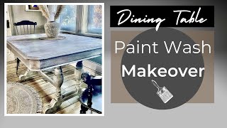 Easy Paint Wash Technique  Old Dining Table Makeover Ideas [upl. by Weitman]