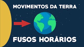 MOVIMENTOS DA TERRA E FUSOS HORÁRIOS  Geografia [upl. by Erdnaxela]