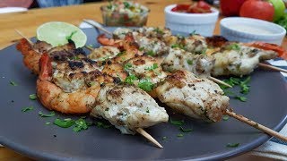 Brochettes Lotte et Gambas aux 3 Sauces [upl. by Juanita]