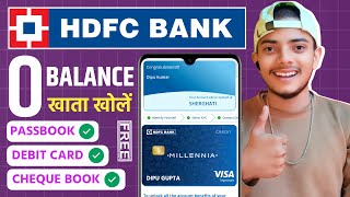 HDFC Zero Balance Savings Account Opening Online 2024  HDFC Bank Account Opening [upl. by Jara]