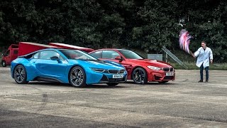 BMW i8 vs BMW M4  Top Gear [upl. by Prasad]