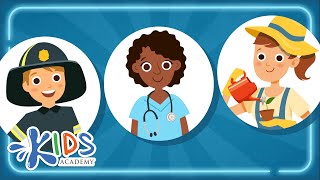 Community Helpers for Preschool and Kindergarten  Jobs amp Occupations  Kids Academy [upl. by Westhead471]