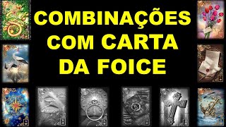 Baralho Cigano  COMBINAÇÕES DAS CARTAS COM A FOICE [upl. by Renae805]