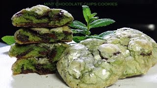 Mint Chocolate Chips Cookies – Bruno Albouze [upl. by Annaerb88]