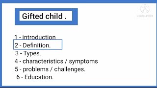 Gifted child  types of gifted child  characteristics of gifted child [upl. by Jehius]