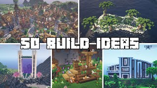 50 Build Ideas for Your Minecraft Survival World [upl. by Anirhtak]