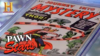 Pawn Stars SUPER EXPENSIVE Thor Comic Book is MAJOR Marvel History Season 18  History [upl. by Akkeber]