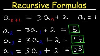 Recursive Formulas For Sequences [upl. by Steinberg]