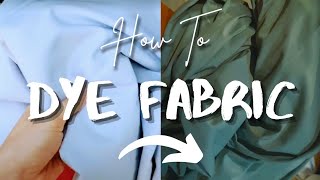 How To Dye Fabric DIY Dyeing Tutorial cotton  naturals [upl. by Iorio]