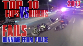 TOP 10 Bikers VS Cops Motorcycle Police Chase FAIL Compilation Cop WINS Bikes RUNNING From The COPS [upl. by Yrohcaz]