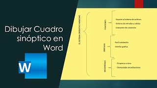 Dibujar Cuadro sinóptico en Word [upl. by Attennek]