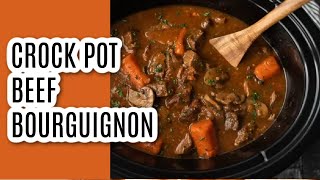 CROCKPOT BEEF BOURGUIGNON RECIPE [upl. by Burrton]