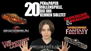 20 Pen and Paper Rollenspiele die ihr kennen solltet [upl. by Srevart806]