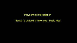 Interpolation  Newtons Divided differences  Basics [upl. by Elacim]