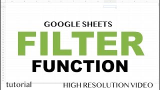 Google Sheets  Filter Function Tutorial Introduction to Logical Arrays [upl. by Laersi273]