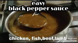 easy black pepper sauce without cream [upl. by Henni432]