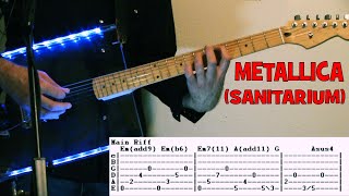 Welcome Home Sanitarium Tab  Metallica Guitar Tabs amp Lesson with Chords amp Solo [upl. by Mackler902]