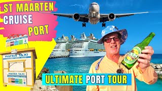 Touring St Maarten Cruise Port  Philipsburg Walking Tour [upl. by Ecirpak]