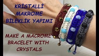 Öğretici Video Kolay Makrome Bileklik Yapımı  Tutorial Video Make a Macrome Bracelet [upl. by Arakihc740]