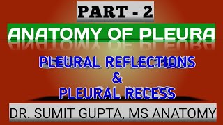 ANATOMY OF PLEURA  Part 22 [upl. by Baryram761]