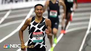 Donavan Brazier breaks his own US indoor 800m record at New Balance Grand Prix  NBC Sports [upl. by Hein]