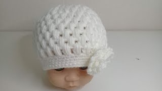 Gorro tejido a crochet en punto puff  todas las tallas [upl. by Eileek]