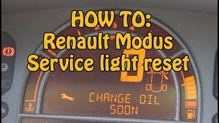 Service Light Reset  Renault Modus [upl. by Etolas]