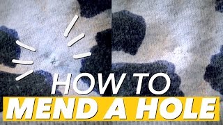 How to Mend a Small Hole  WITHWENDY [upl. by Pickford]