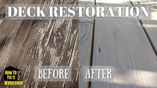 How To Restore A WornOutWeathered Deck [upl. by Mehala]