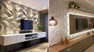 100 3D wall panels  Home interior wall decorating ideas 2023 [upl. by Ahras]