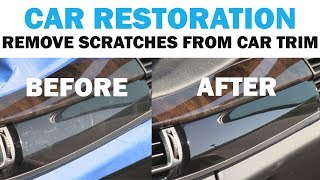 Removing The Scratches from a Luxury Cars Interior Trim  Cars 101 [upl. by Nahaj]