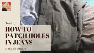 How to Mend How to Patch a Hole in Jeans or Pants [upl. by Resneps]