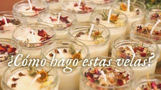 DIY VELAS DE CERA DE SOJA con cristales y aceites esenciales  Velas aromáticas de amor y abundancia [upl. by Catrina]