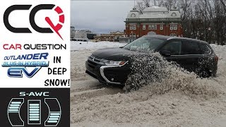 Deep Snow Test  Mitsubishi Outlander PHEV SAWC  Review 1010 [upl. by Stilla]