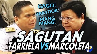 MAINIT na sagutan ni Tarriela at Marcoleta sa house hearing [upl. by Eirojam]