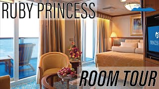 Ruby Princess Stateroom Tour  Penthouse Suite Mini Suite Balcony Interior Accessible [upl. by Hairam]