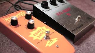 EHX Big Muff and Colorsound Power Boost Tone Tutorial [upl. by Ayam146]