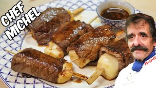 Yakitori  Brochettes de boeuf au fromage [upl. by Byrann]