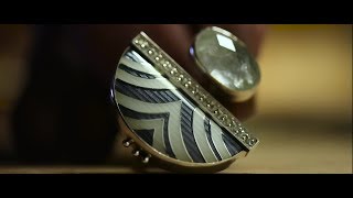 Cloisonne enamel Ring full making process Handmade Jewelry made by Sergejs Blinovs Jewelry enamels [upl. by Aneloaup]