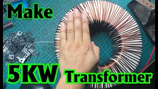 Making 5KW transformer for sine inverter [upl. by Norreg]