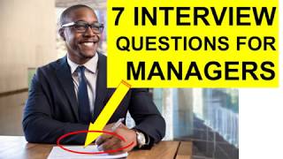 7 MANAGER Interview Questions and Answers PASS [upl. by Elvia163]