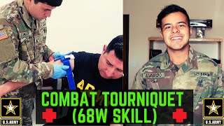 Combat Application Tourniquet CAT  68W Combat Medic AIT Skills Validation [upl. by Innavoj847]