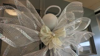 Deco Mesh Angel Tutorial  VERY easy and inexpensive [upl. by Leopoldeen]