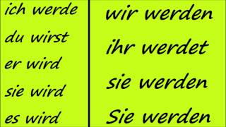 ♫ Werden Conjugation Song ♫ German Conjugation ♫ Das Lied der Konjugation von Werden ♫ [upl. by Halima109]